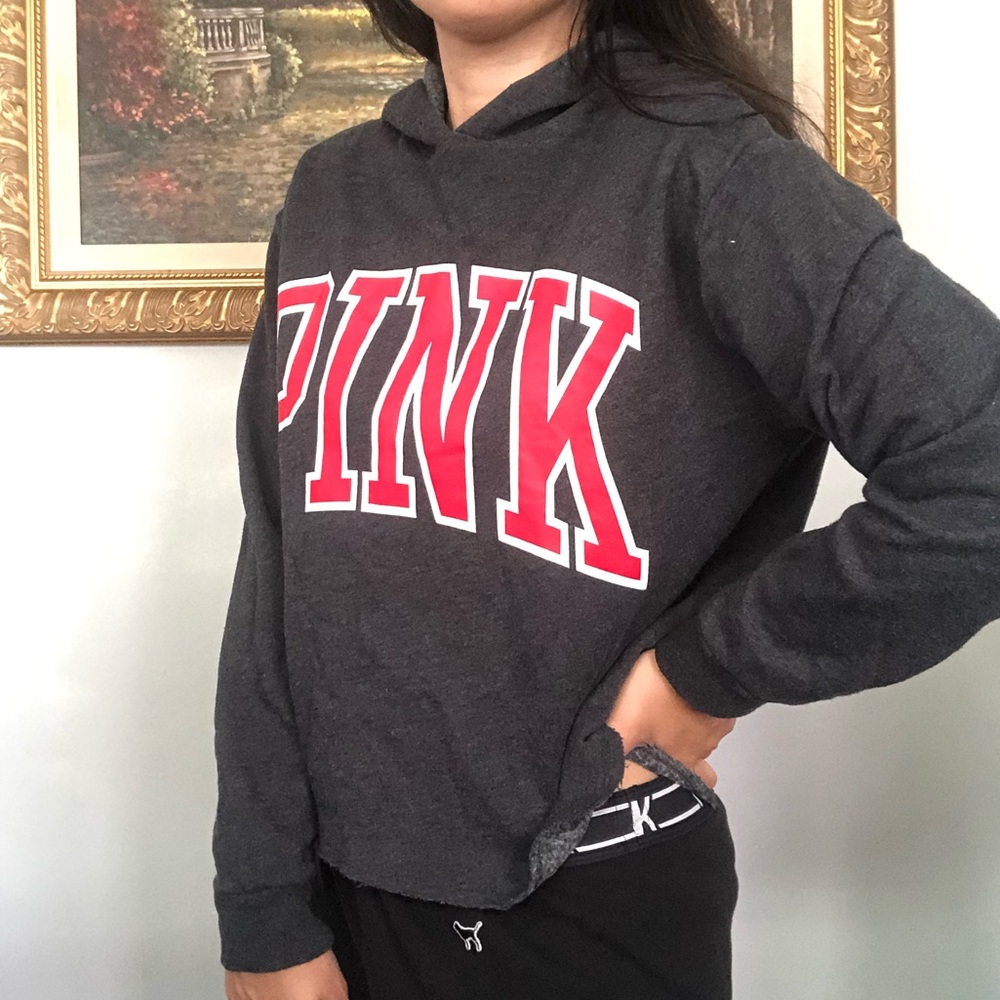 PINK cropped hoodie